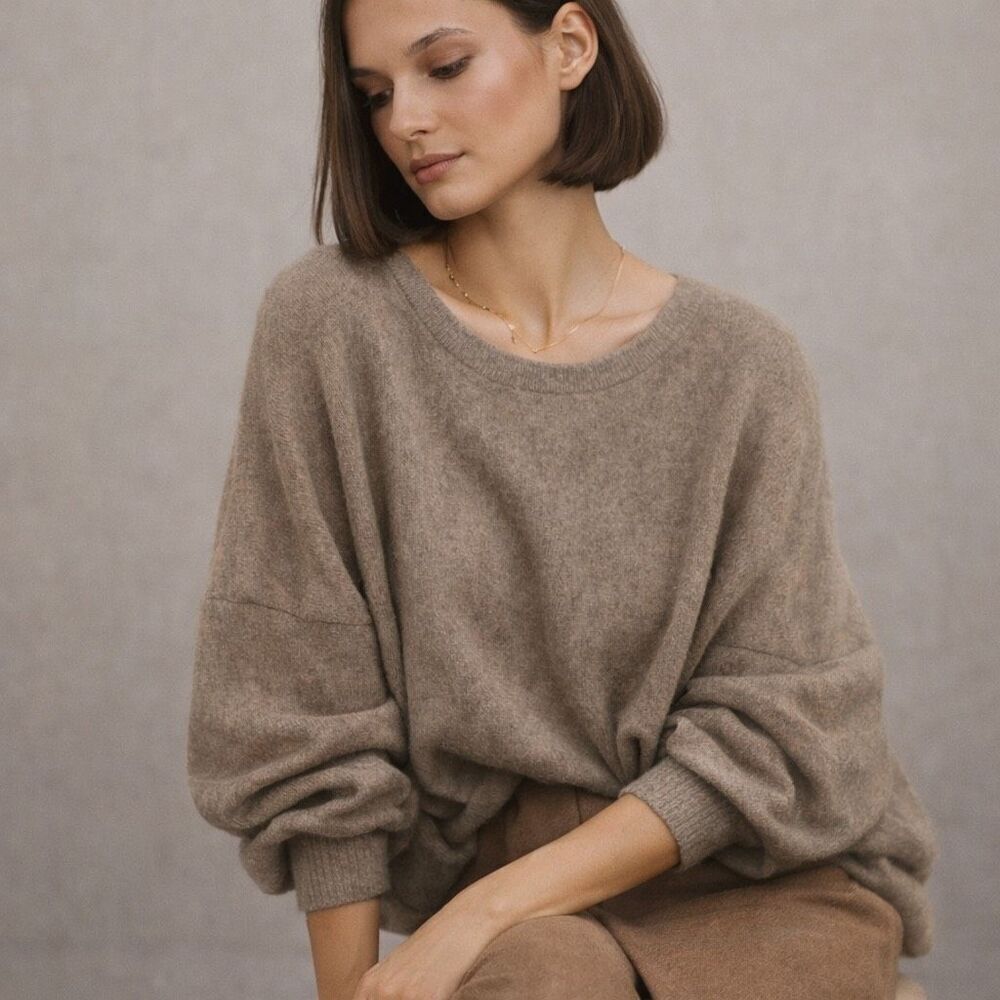 Garnet Hill 100% Cashmere Cape Sweater, Batwing Oversized  Luxe
